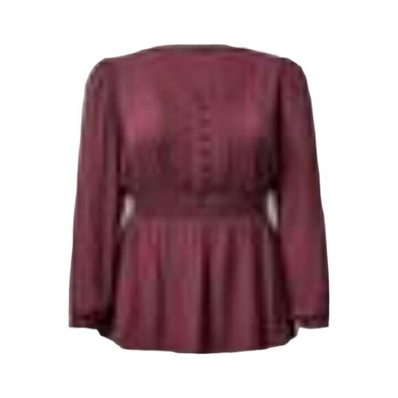 TORRID Babydoll Georgette Pentuck Long sleeve Blouse - Picture 9 of 16